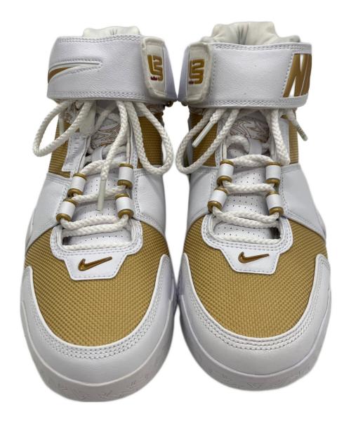 NIKE（ナイキ）NIKE (ナイキ) ハイカットスニーカー ホワイト×ゴールド サイズ:27.5cmの古着・服飾アイテム