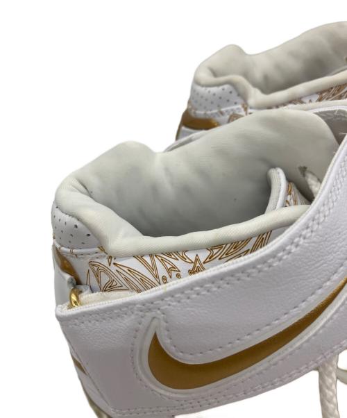 NIKE（ナイキ）NIKE (ナイキ) ハイカットスニーカー ホワイト×ゴールド サイズ:27.5cmの古着・服飾アイテム