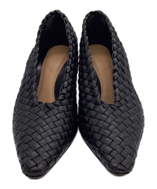 BOTTEGA VENETA（ボッテガベネタ）BOTTEGA VENETA (ボッテガベネタ) アーモンドスクエアパンプス ブラック サイズ:36の古着・服飾アイテム