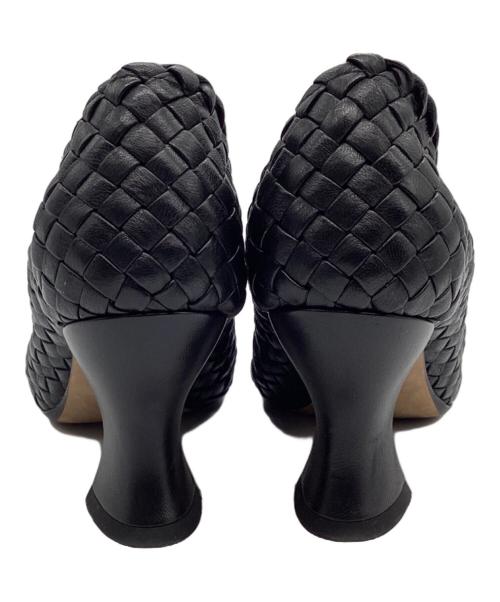 BOTTEGA VENETA（ボッテガベネタ）BOTTEGA VENETA (ボッテガベネタ) アーモンドスクエアパンプス ブラック サイズ:36の古着・服飾アイテム
