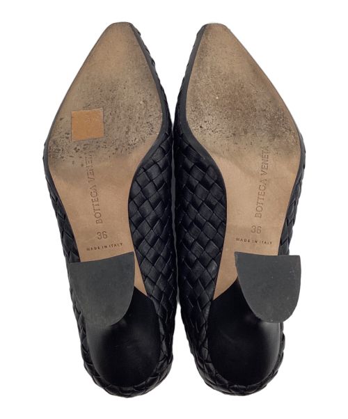 BOTTEGA VENETA（ボッテガベネタ）BOTTEGA VENETA (ボッテガベネタ) アーモンドスクエアパンプス ブラック サイズ:36の古着・服飾アイテム