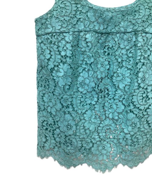 CHANEL（シャネル）CHANEL (シャネル) ノースリーブレースカットソー グリーン サイズ:34の古着・服飾アイテム