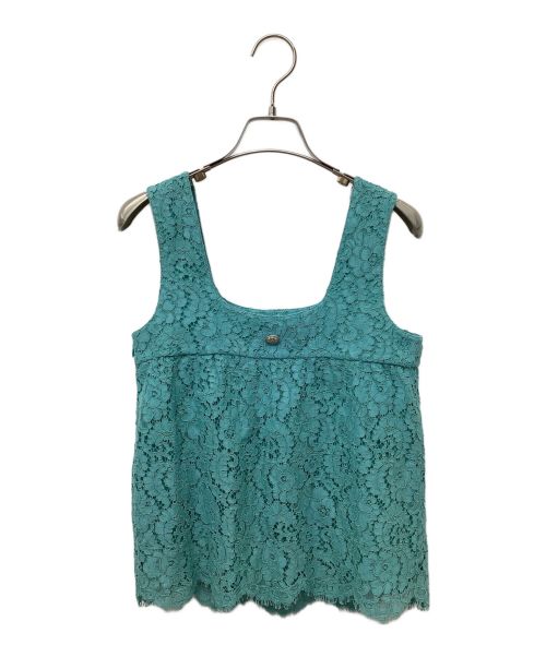 CHANEL（シャネル）CHANEL (シャネル) ノースリーブレースカットソー グリーン サイズ:34の古着・服飾アイテム