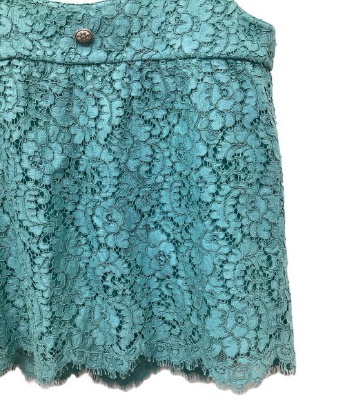 CHANEL（シャネル）CHANEL (シャネル) ノースリーブレースカットソー グリーン サイズ:34の古着・服飾アイテム