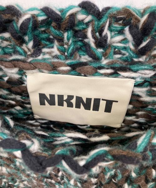 NKNIT（ンニット）NKNIT (ンニット) Mix color hand KNIT グリーンの古着・服飾アイテム