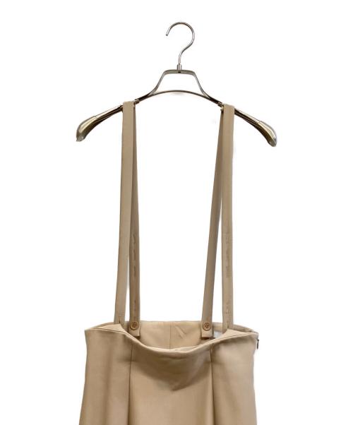 CLANE（クラネ）CLANE (クラネ) ハイウエストストラップサスペンダースカート ベージュ サイズ:Sの古着・服飾アイテム