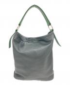 HINC NUNCヒンクヌンク）の古着「レザーショルダーバッグ」｜グリーン