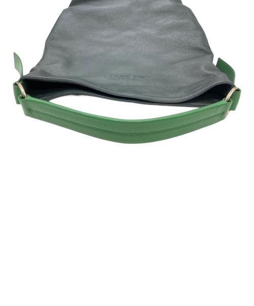 HINC NUNC（ヒンクヌンク）HINC NUNC (ヒンクヌンク) レザーショルダーバッグ グリーンの古着・服飾アイテム