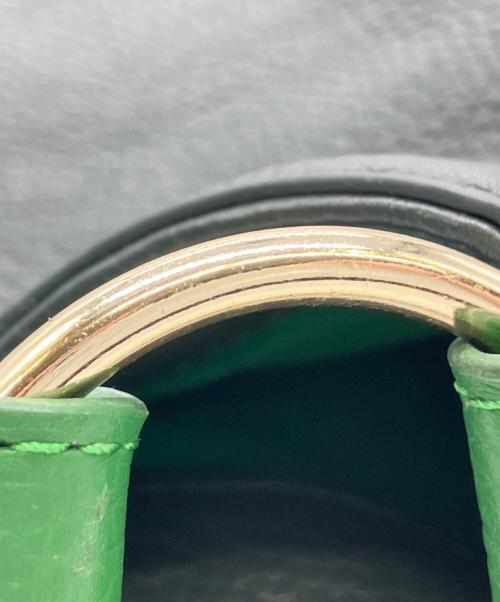 HINC NUNC（ヒンクヌンク）HINC NUNC (ヒンクヌンク) レザーショルダーバッグ グリーンの古着・服飾アイテム