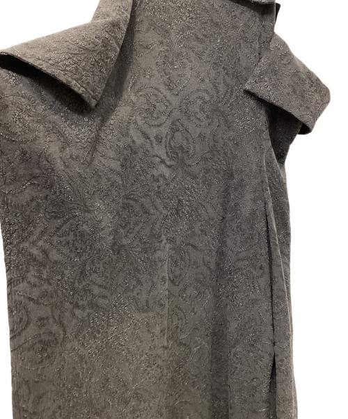 Y's（ワイズ）Y's (ワイズ) COTTON ASYMMETRIC DRESS グレー×ブラック サイズ:Mの古着・服飾アイテム