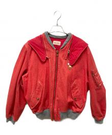 PINK HOUSE（ピンクハウス）の古着「ヴィンテージデニムジャケット」｜レッド