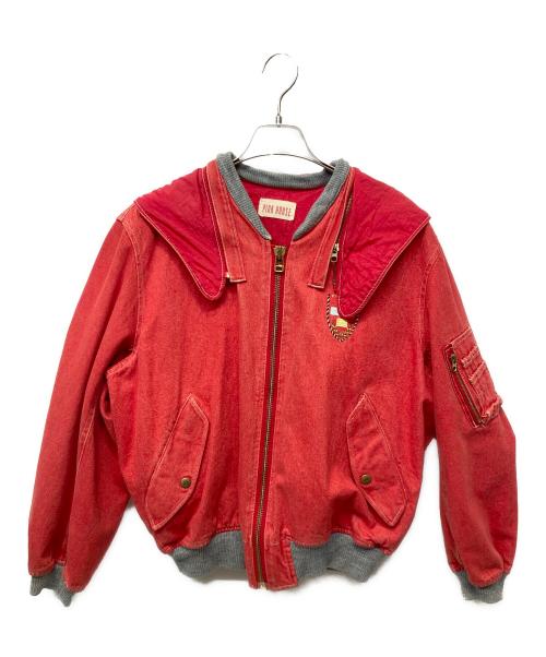 PINK HOUSE（ピンクハウス）PINK HOUSE (ピンクハウス) ヴィンテージデニムジャケット レッド サイズ:FREEの古着・服飾アイテム