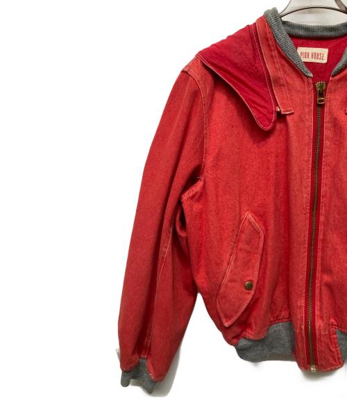 PINK HOUSE（ピンクハウス）PINK HOUSE (ピンクハウス) ヴィンテージデニムジャケット レッド サイズ:FREEの古着・服飾アイテム