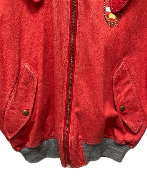 PINK HOUSE（ピンクハウス）PINK HOUSE (ピンクハウス) ヴィンテージデニムジャケット レッド サイズ:FREEの古着・服飾アイテム