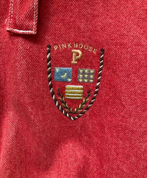 PINK HOUSE（ピンクハウス）PINK HOUSE (ピンクハウス) ヴィンテージデニムジャケット レッド サイズ:FREEの古着・服飾アイテム