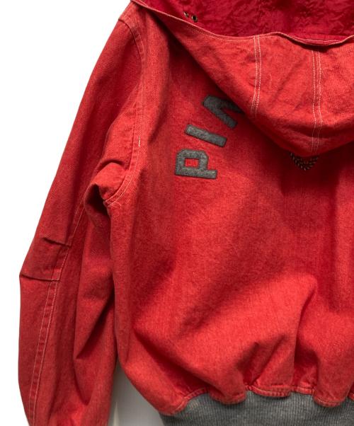 PINK HOUSE（ピンクハウス）PINK HOUSE (ピンクハウス) ヴィンテージデニムジャケット レッド サイズ:FREEの古着・服飾アイテム