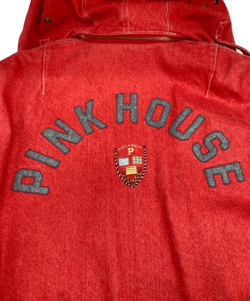 PINK HOUSE（ピンクハウス）PINK HOUSE (ピンクハウス) ヴィンテージデニムジャケット レッド サイズ:FREEの古着・服飾アイテム