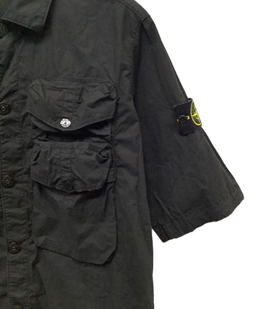 STONE ISLAND（ストーンアイランド）STONE ISLAND (ストーンアイランド) Garment Dyed Shirt ブラック サイズ:Ｍの古着・服飾アイテム