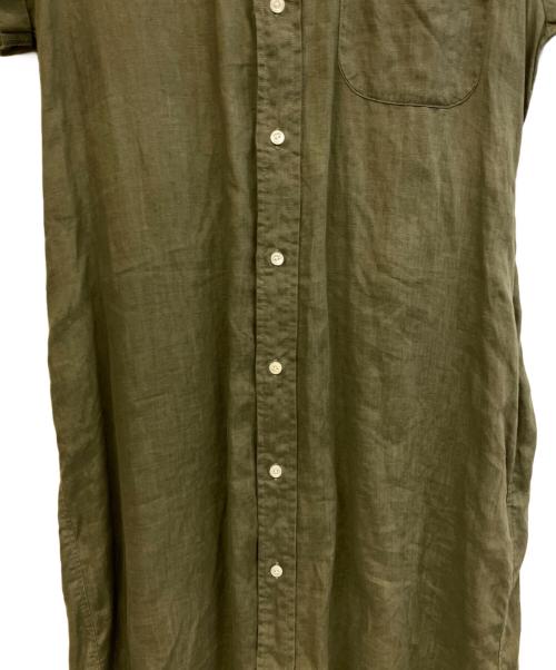 Gymphlex（ジムフレックス）Gymphlex (ジムフレックス) リネンシャツワンピース カーキ サイズ:Sの古着・服飾アイテム