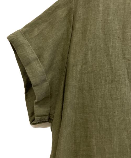 Gymphlex（ジムフレックス）Gymphlex (ジムフレックス) リネンシャツワンピース カーキ サイズ:Sの古着・服飾アイテム