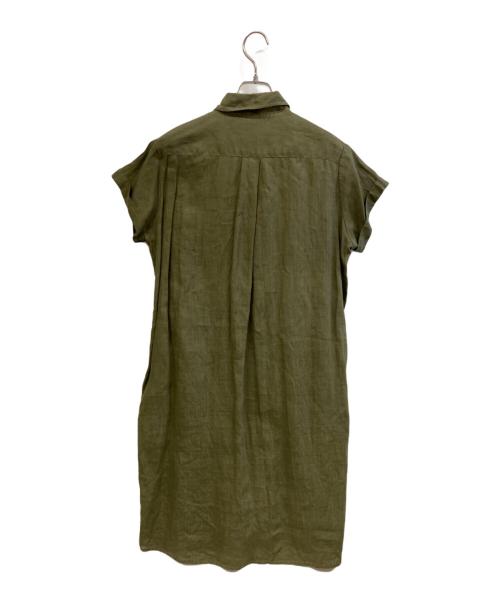 Gymphlex（ジムフレックス）Gymphlex (ジムフレックス) リネンシャツワンピース カーキ サイズ:Sの古着・服飾アイテム