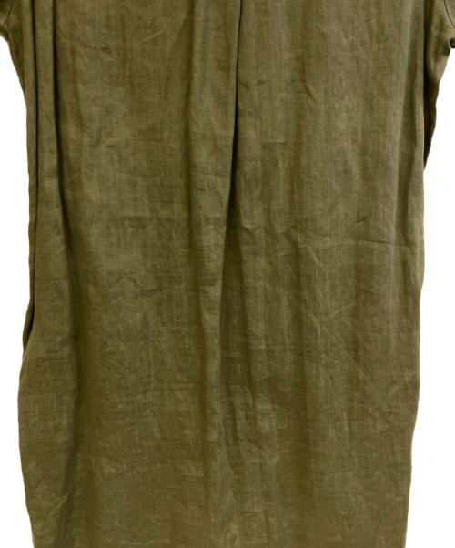 Gymphlex（ジムフレックス）Gymphlex (ジムフレックス) リネンシャツワンピース カーキ サイズ:Sの古着・服飾アイテム