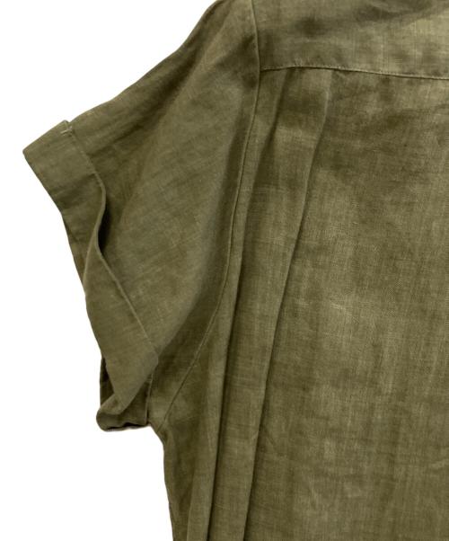 Gymphlex（ジムフレックス）Gymphlex (ジムフレックス) リネンシャツワンピース カーキ サイズ:Sの古着・服飾アイテム