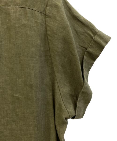 Gymphlex（ジムフレックス）Gymphlex (ジムフレックス) リネンシャツワンピース カーキ サイズ:Sの古着・服飾アイテム