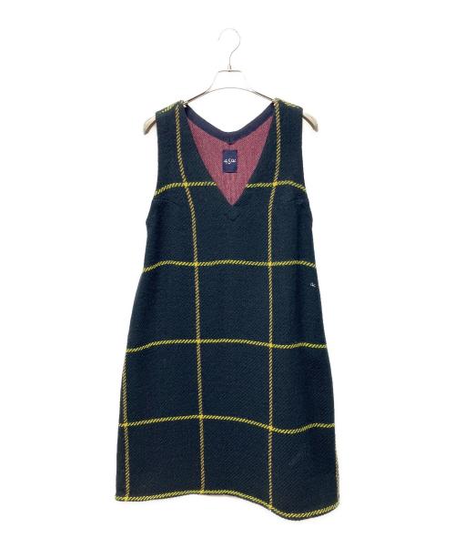 45R（フォーティファイブ・アール）45R (フォーティファイブ・アール) ニットジャンパースカート グリーン サイズ:2の古着・服飾アイテム