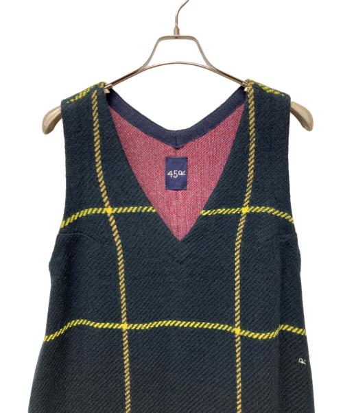 45R（フォーティファイブ・アール）45R (フォーティファイブ・アール) ニットジャンパースカート グリーン サイズ:2の古着・服飾アイテム