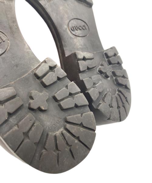 GUCCI（グッチ）GUCCI (グッチ) ホースビットショートブーツ ブラウン サイズ:26.5ｃｍの古着・服飾アイテム