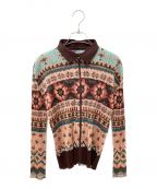 PLEATS PLEASEプリーツプリーズ）の古着「ジップアッププリーツブラウス」｜ベージュ