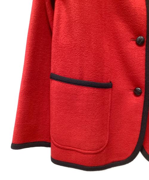BURBERRY（バーバリー）BURBERRY (バーバリー) カシミヤ混ウールコート レッド サイズ:13号の古着・服飾アイテム