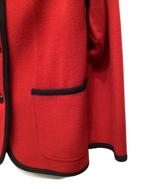 BURBERRY（バーバリー）BURBERRY (バーバリー) カシミヤ混ウールコート レッド サイズ:13号の古着・服飾アイテム