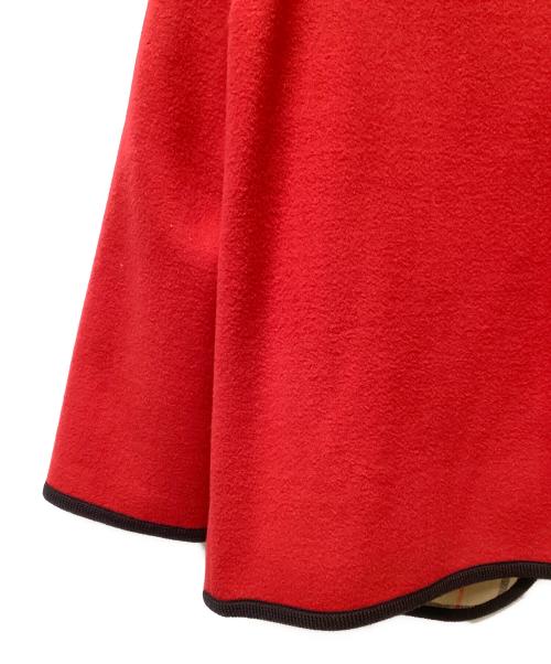 BURBERRY（バーバリー）BURBERRY (バーバリー) カシミヤ混ウールコート レッド サイズ:13号の古着・服飾アイテム