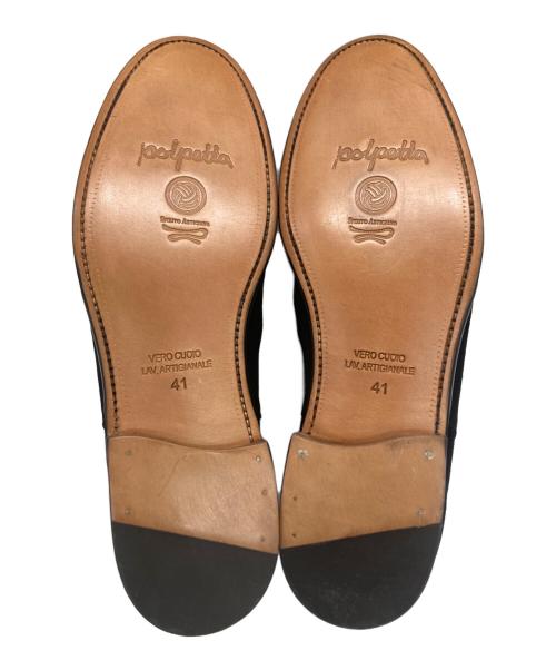 POLPETTA（ポルペッタ）POLPETTA (ポルペッタ) スウェードサイドゴアブーツ ブラック サイズ:26.5cmの古着・服飾アイテム