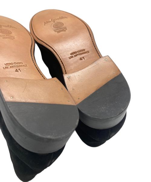 POLPETTA（ポルペッタ）POLPETTA (ポルペッタ) スウェードサイドゴアブーツ ブラック サイズ:26.5cmの古着・服飾アイテム