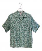ChahChahチャーチャー）の古着「C HEART LEOPARD ALOHA SHIRTS」｜グリーン