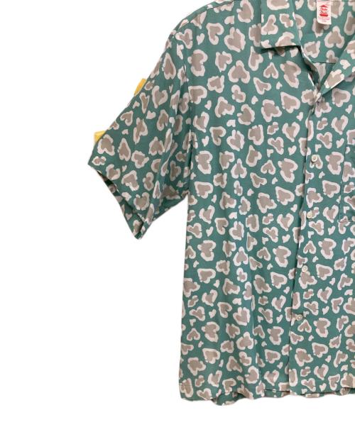 ChahChah（チャーチャー）ChahChah (チャーチャー) C HEART LEOPARD ALOHA SHIRTS グリーン サイズ:Lの古着・服飾アイテム