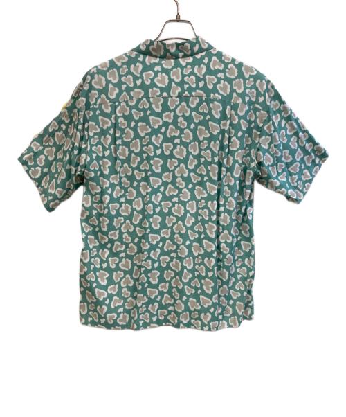 ChahChah（チャーチャー）ChahChah (チャーチャー) C HEART LEOPARD ALOHA SHIRTS グリーン サイズ:Lの古着・服飾アイテム