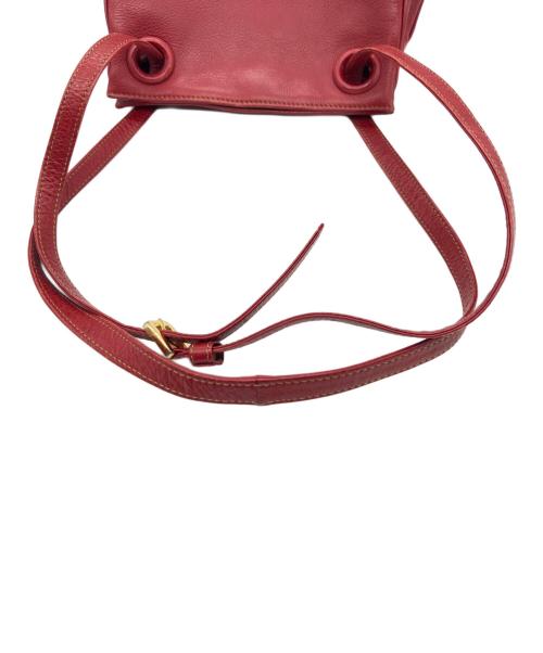 LOEWE（ロエベ）LOEWE (ロエベ) ナッパレザーショルダーバッグ　レッド レッドの古着・服飾アイテム