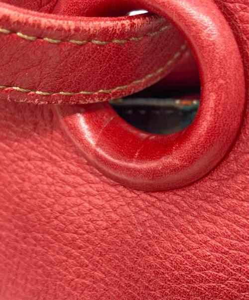 LOEWE（ロエベ）LOEWE (ロエベ) ナッパレザーショルダーバッグ　レッド レッドの古着・服飾アイテム