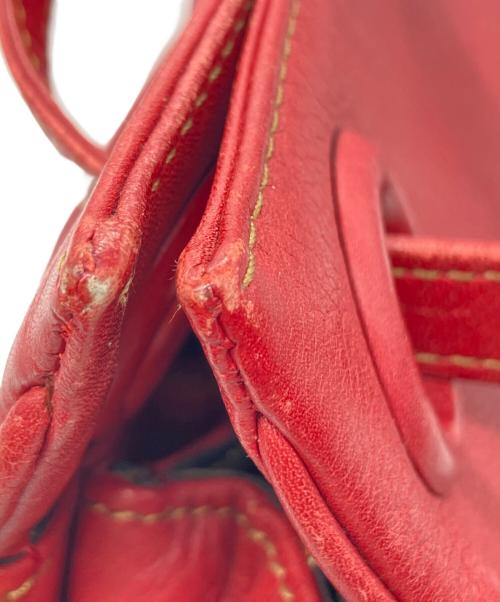 LOEWE（ロエベ）LOEWE (ロエベ) ナッパレザーショルダーバッグ　レッド レッドの古着・服飾アイテム