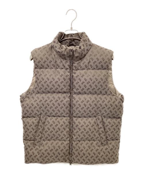 HERNO（ヘルノ）HERNO (ヘルノ) モノグラム柄ダウンベスト ブラウン サイズ:50の古着・服飾アイテム