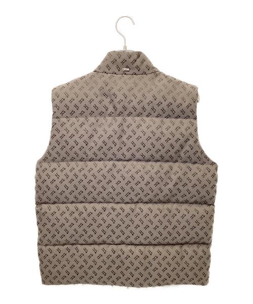 HERNO（ヘルノ）HERNO (ヘルノ) モノグラム柄ダウンベスト ブラウン サイズ:50の古着・服飾アイテム