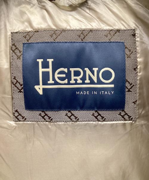HERNO（ヘルノ）HERNO (ヘルノ) モノグラム柄ダウンベスト ブラウン サイズ:50の古着・服飾アイテム