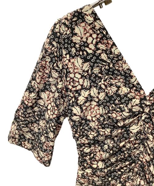 ISABEL MARANT（イザベルマラン）ISABEL MARANT (イザベルマラン) シルクストレッチ フローラルプリントワンピース ベージュ サイズ:36の古着・服飾アイテム