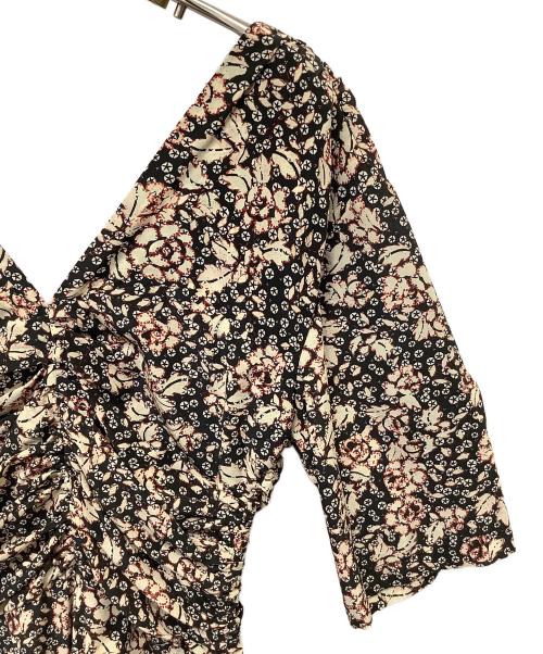 ISABEL MARANT（イザベルマラン）ISABEL MARANT (イザベルマラン) シルクストレッチ フローラルプリントワンピース ベージュ サイズ:36の古着・服飾アイテム