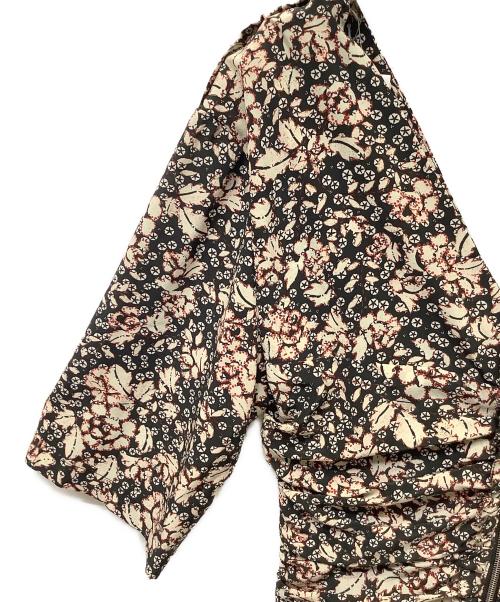 ISABEL MARANT（イザベルマラン）ISABEL MARANT (イザベルマラン) シルクストレッチ フローラルプリントワンピース ベージュ サイズ:36の古着・服飾アイテム