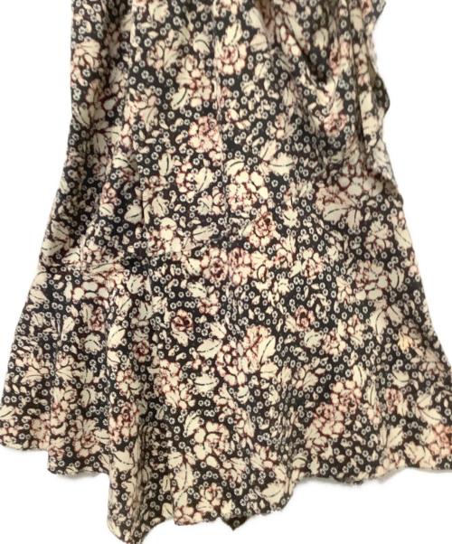 ISABEL MARANT（イザベルマラン）ISABEL MARANT (イザベルマラン) シルクストレッチ フローラルプリントワンピース ベージュ サイズ:36の古着・服飾アイテム